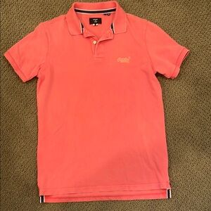 Men’s pink SuperDry polo